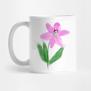 Digital Lily flower Mug